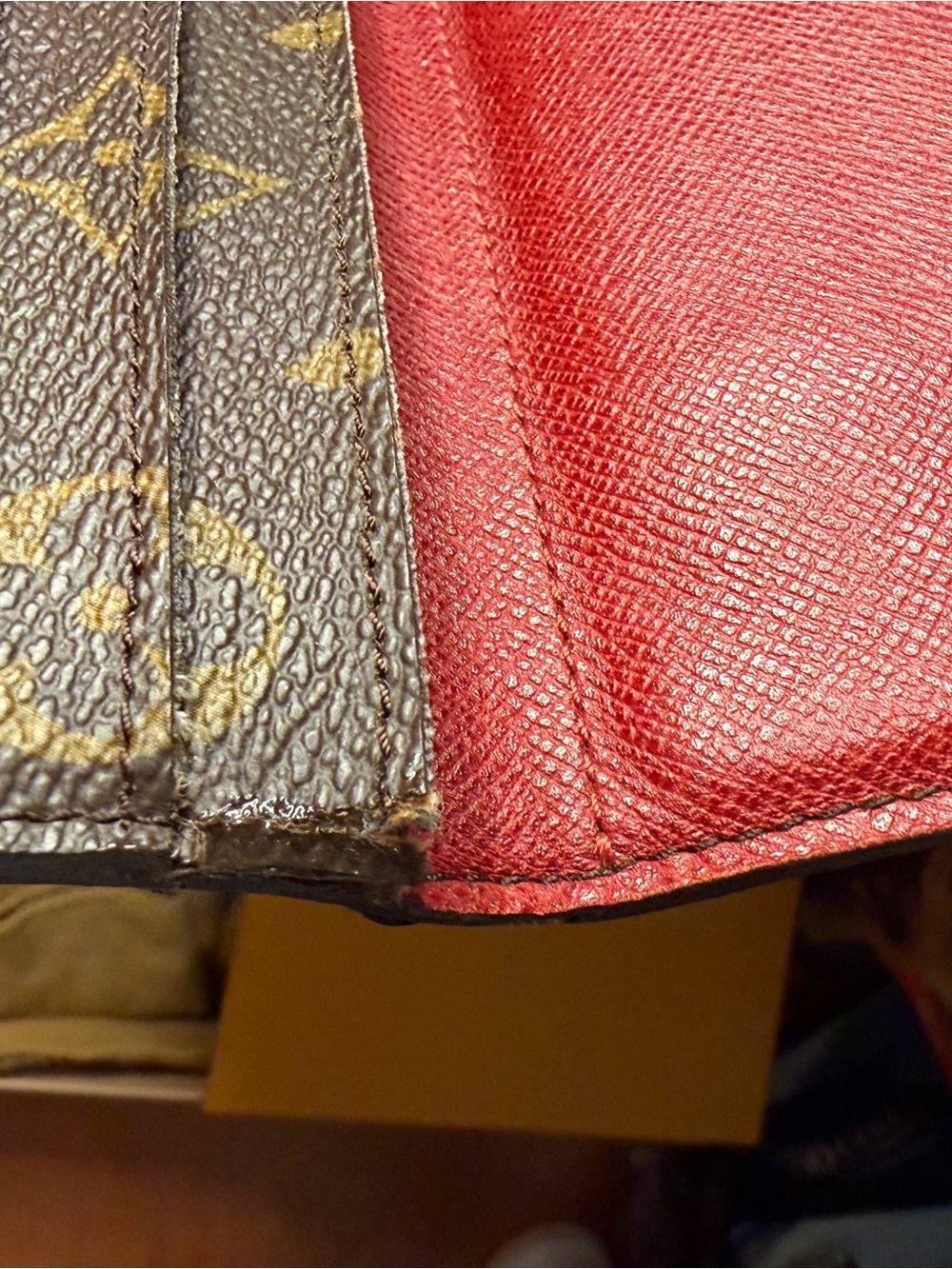 Pre-Owned Louis Vuitton Sarah Monogram Canvas Continental Wallet in Brown & Gold - Picture 4 of 13